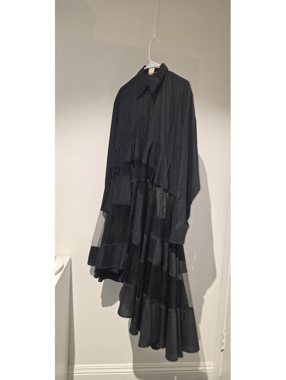 Lena Lumelsky Daelyn Dress Black Mesh Panel Rave Festival Futuristic
